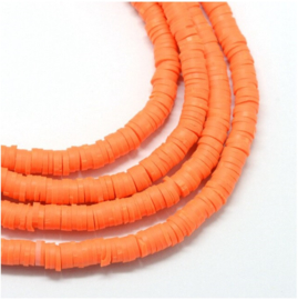 Katsuki Kralen 6mm – Oranjerood - ca 70 stuks of hele streng