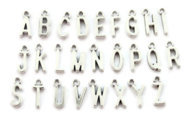 Bedels Hangers Alfabet 26 letters  - Brons, Zilver of Goudkleur