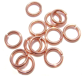 Montage ringetjes Rose Gold 5x0.8mm -  ca 100 stuks