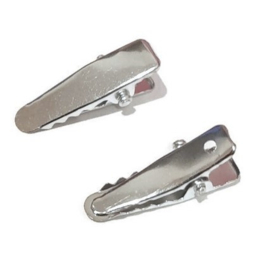 Alligator Clip - 25mm - zilverkleur - 8 stuks