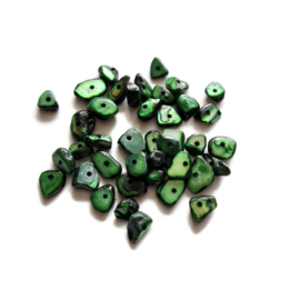 Chips Stone Schelpkralen 5-8mm Groen 40 stuks