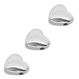 Hematiet Kralen Hart 6x2mm - Goudkleur of Zilverkleur - 7 stuks