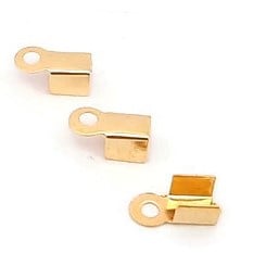 Metaal Veterklem - Antiek Zilverkleur of Goudkleur - 9x3.5mm - 20 stuks