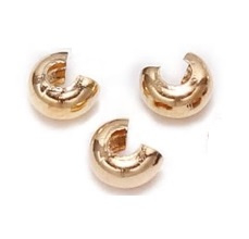 Knijpkraal verbergers - Licht Champagne Goud ( KC )  - 5x3mm - 10 stuks