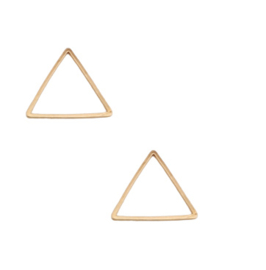 Dichte Metalen Driehoek - Goud of Zilverkleur - 2 stuks