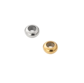 Stainless Steel Stopper kraal - goudkleur of zilverkleur