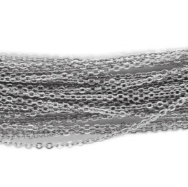 Rvs Fijne Schakelketting - Ovale Schakel - Zilverkleur