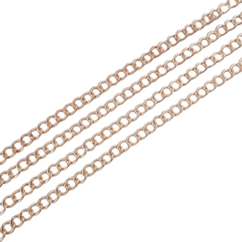 Ketting Metaal Licht Champagne Goud ( KC )  3.5mm of 2.5mm - 1 meter