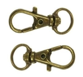 Sleutelhanger/sluiting Metaal ± 32x12x4mm