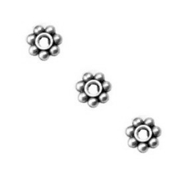 Spacer kralen metaal - 4mm -  25 stuks