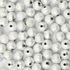 Acryl kralen Stardust Zilverkleur - 6mm - 20 stuks