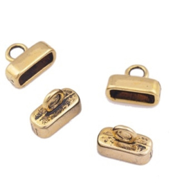 Eindkapje voor Leer - Gat 10 x 4mm - 2 stuks