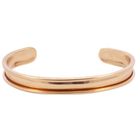 DQ Basis Armband Metaal Rose Goud voor 5mm Koord-Leer