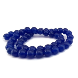 Jade Kralen 8mm Donkerblauw - 5 stuks