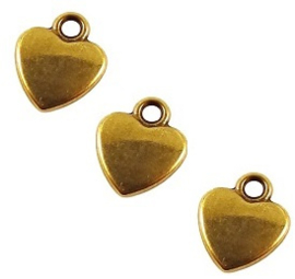 Bedel Hanger 3D Hartje - 12x10mm - 5 stuks van één kleur