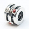 Bedels met Rode Strass Steentjes