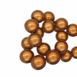 Miracle 3d kralen Caramel bruin - 12mm - 5 stuks