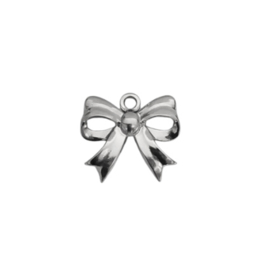 Bedel Hanger Strikje Goudkleur of Zilverkleur RVS -15x14mm