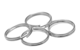 Metalen Sleutelhangerring / Splitring - Zilverkleur - 20x2mm - 5 stuks