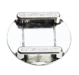 Schuifkraal Leerschuiver Slider met Cabochonsetting (tray 18mm)