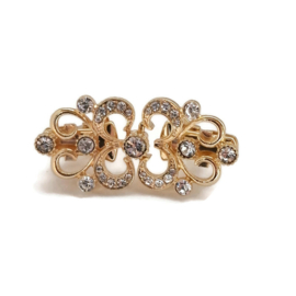 Goudkleur Vest Sluiting met strass steentjes 5.0 x 2.4cm