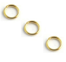 Gesloten Ring gedraaid - metaal - licht goudkleur - 31mm - 2 stuks