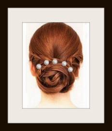 Curlie Haarclips met Strass Kristallen - 4 stuks