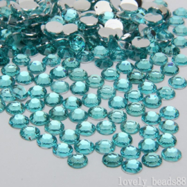 4mm Facet Resin Rhinestone Plaksteentjes - Flat back - SS16  - div kleuren - 50 stuks