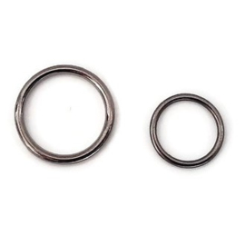 Gesloten Ring Antraciet Zilver - 18mm of 25mm