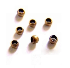 knijpkraal rond - 2,5mm - oud goud - 10 stuks