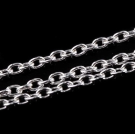 Verlengketting Silverplated 5cm - schakel 3x5mm