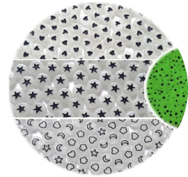 Letterkralen Glow in the Dark - Hartjes - Sterretjes of Mix
