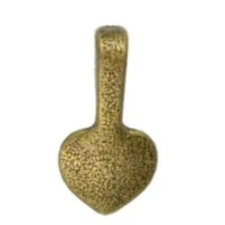 Plakhanger Glue on bail - hanger met plakvlak hartvorm - 10 stuks