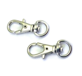 Sleutelhanger/sluiting Metaal ± 32x12x4mm
