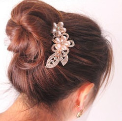 Bruids diadeem voor in het haar - Rose Gold