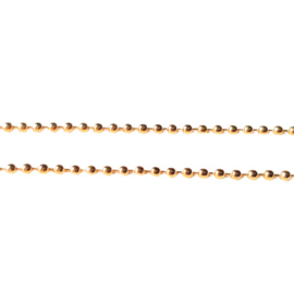 RVS Bolletjesketting - Goudkleur - stainless steel - 1.5mm, 2.0mm of 2.4mm