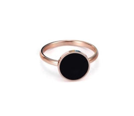 316L Stainless Steel Ring Rose Gold met 11mm knop