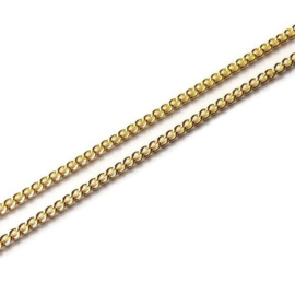 Rvs Fijne Schakelketting Goudkleur - 10cm