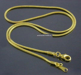 Goudkleur Slangen Ketting  - 45cm