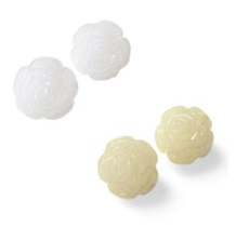 Roosje Rond 11mm - Creme of Wit - 10 stuks