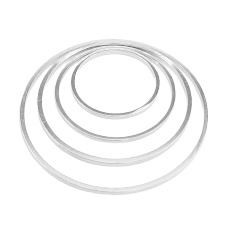 Dichte Metalen Ringen Zilverkleur - div formaten - 2 stuks