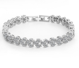 Armband met Oostenrijkse Crystal Steentjes 17cm