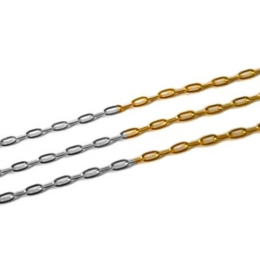 Rvs Kleine Ovale Schakelketting in Goudkleur of Zilverkleur