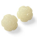 Roosje Rond 11mm - Creme of Wit - 10 stuks