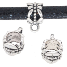 Kraal met oogje - vlinder - Metaal  - 12x8mm