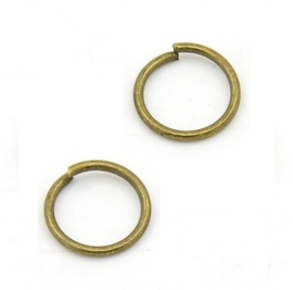 Metaal montage ringetjes brons / antiek goud 7x1.0mm - 50 stuks