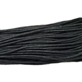 Waxdraad Zwart 1.5mm x 2 meter