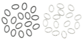 Montage ringetjes ovaal - Zilverkleur of Gunmetal