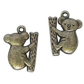Bedel Hanger 3D Koala Beertje – Antiek Brons Metaal – 20x14mm