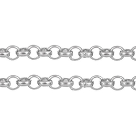 Halsketting Metaal - Rolo Jasseron - 5.0mm - 85cm